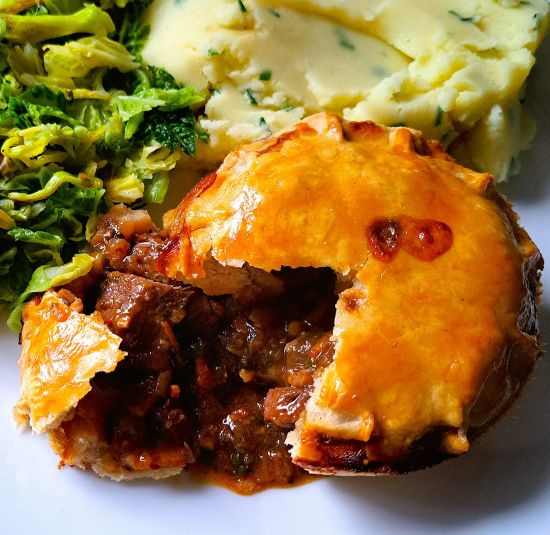 Venison, Mushroom and Bacon Pies
