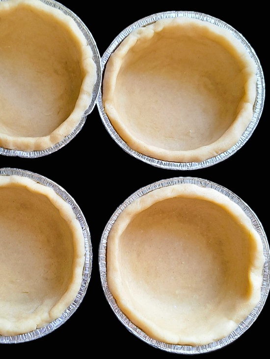 pastry dough bases for Venison, Mushroom and Bacon Pies