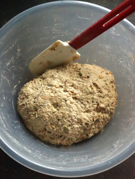 making the dough for Seeded Malthouse Loaf