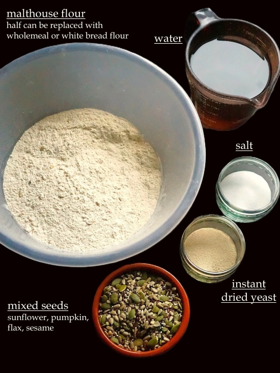 ingredients for Seeded Malthouse Loaf