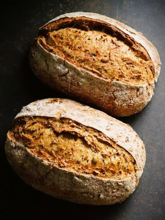 light and wholemeal Seeded Malthouse Loaves