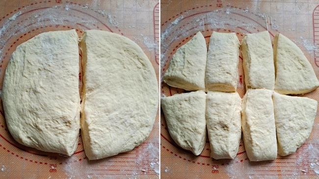 shaping dough for Rustic Bread Rolls
