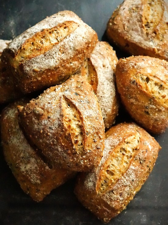 Seeded Rustic Bread Rolls