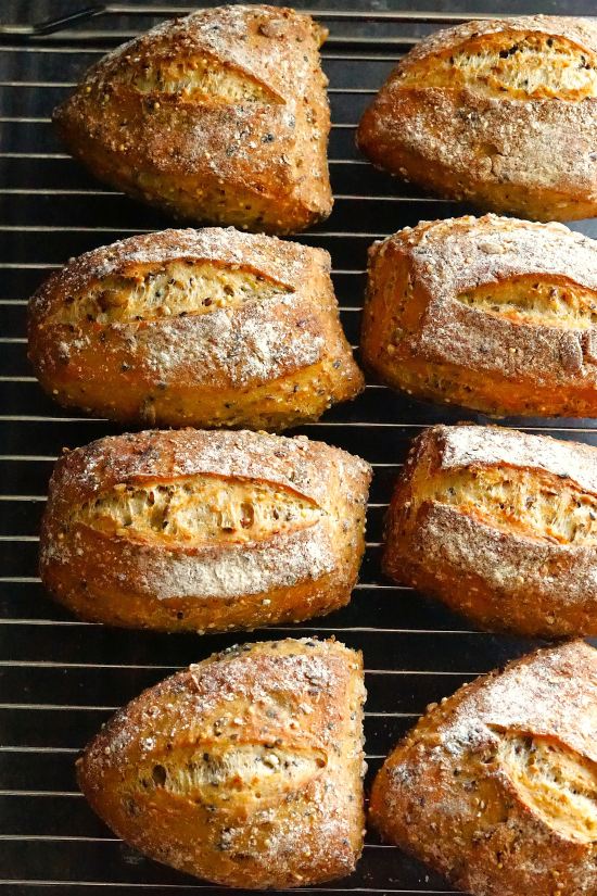 Seeded Rustic Bread Rolls