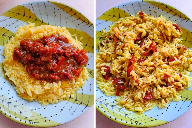 making Sun-Dried Tomato Orzo Salad
