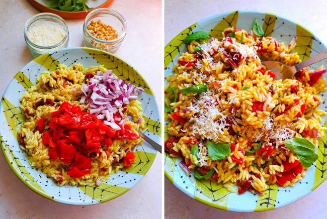 making Sun-Dried Tomato Orzo Salad