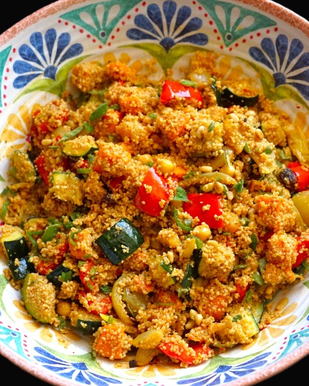 Spiced Couscous Salad with Roasted Vegetables and Chickpeas