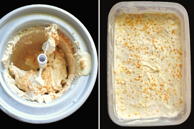 making Toasted Coconut Ice Cream