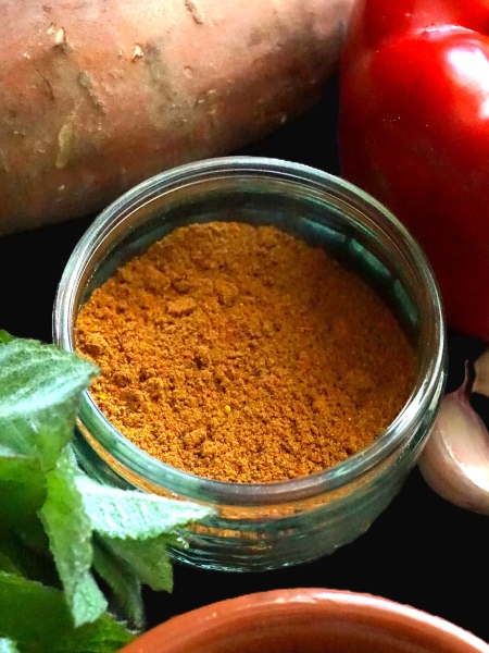 Moroccan inspired spice mix for Spiced Couscous Salad with Roasted Vegetables