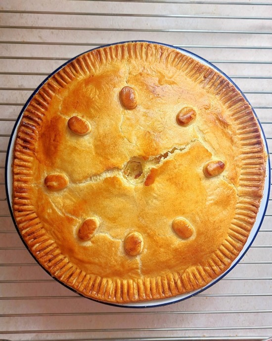 cooling Egg & Bacon Pie cooling Egg & Bacon Pie