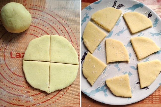 making Potato Farls, Irish potato cakes, potato bread, potato scones, tattie scones
