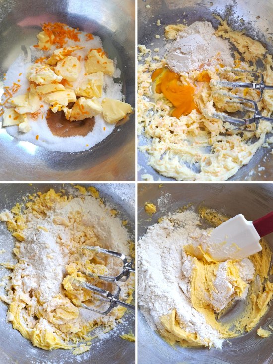 making the dough for Sicilian Sesame Biscuits
