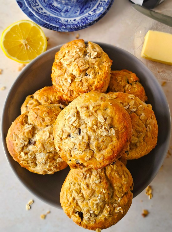 Raisin & Lemon Oatmeal Scones