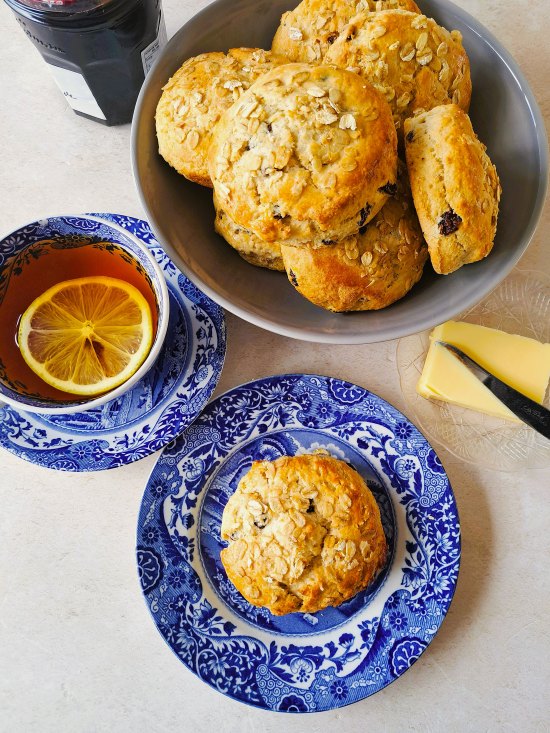 Raisin & Lemon Oatmeal Scones