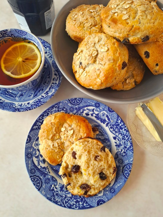 Raisin & Lemon Oatmeal Scones