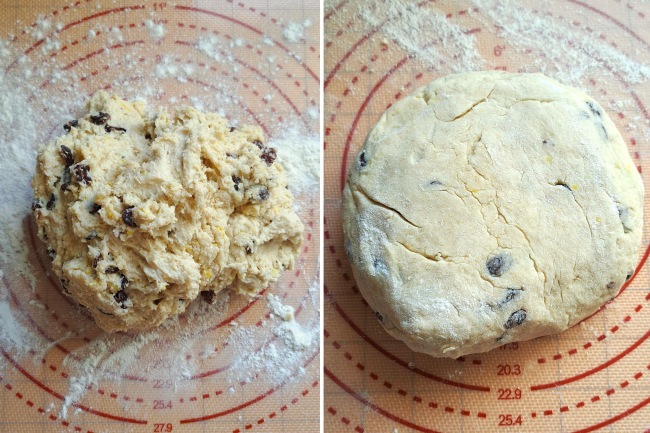 dough for Raisin Lemon Oatmeal Scones