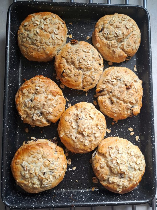 Raisin & Lemon Oatmeal Scones