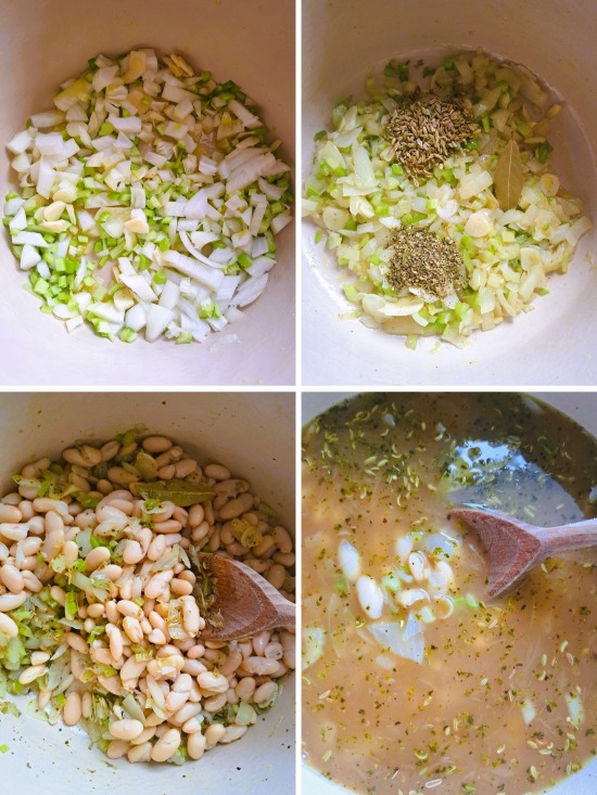 making Creamy White Bean Soup making Creamy White Bean Soup
