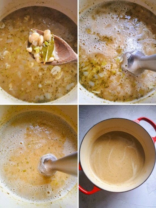 making Creamy White Bean Soup making Creamy White Bean Soup