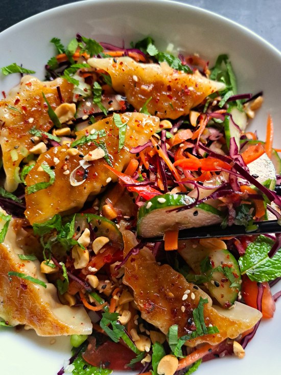 Crispy Dumpling Salad