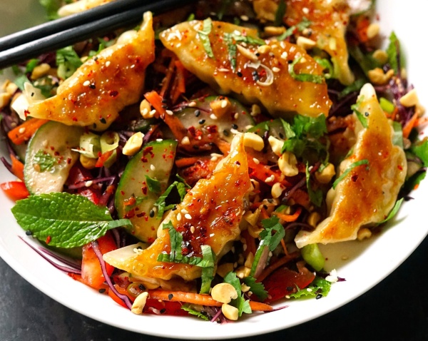 Crispy Dumpling Salad