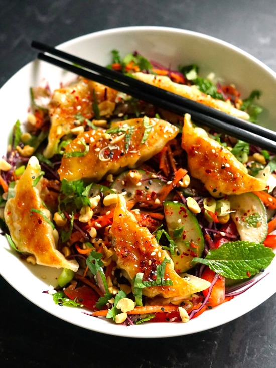 Crispy Dumpling Salad