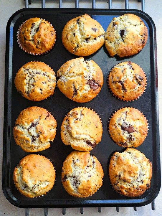 just baked Sultana, Chocolate & Orange Muffins just baked Sultana, Chocolate & Orange Muffins