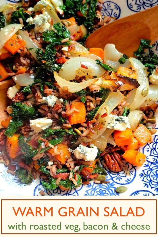 Warm Grain Salad with Roasted Veg, Bacon & Cheese Warm Grain Salad with Roasted Veg, Bacon & Cheese